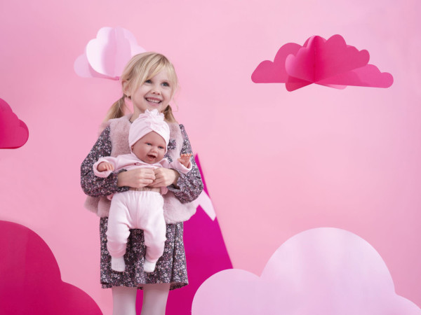Llorens 74122 NEW BORN - realistická bábika bábätko so zvukmi a látkovým telom - 42 cm