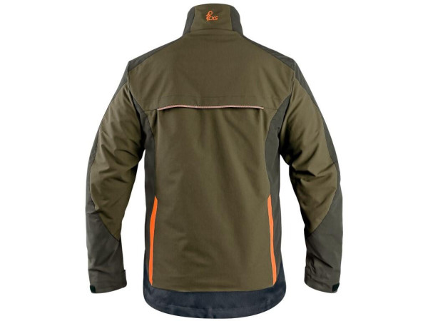 Blúza CXS NAOS, pánska, khaki-olive, HV oranžové doplnky, roz. 64