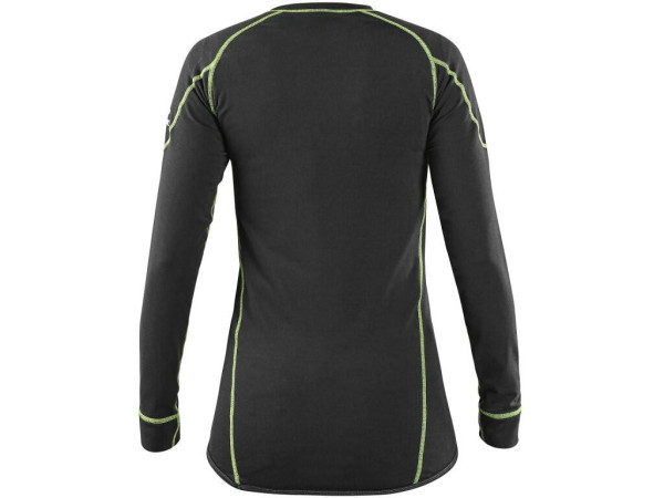 Tričko REWARD, funkčný, dlhý rukáv, dámske, čierno-zelené, vel. 2XL