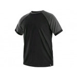 Tričko CXS OLIVER, krátky rukáv, čierno-šedé, veľ. XL