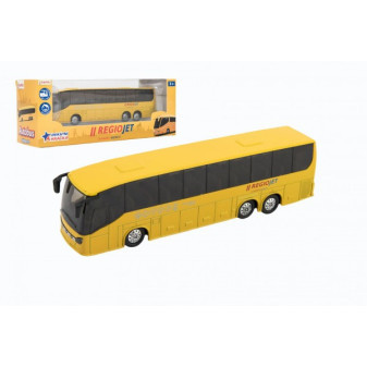 Autobus RegioJet kov/plast 18,5 cm na spätné natiahnutie v krabičke