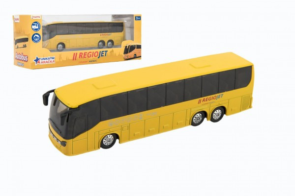 Autobus RegioJet kov/plast 18,5 cm na spätné natiahnutie v krabičke