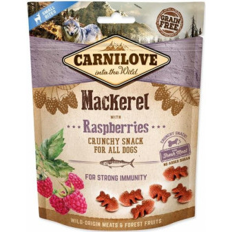 Kapsička Carnilove Dog Crunchy Snack Mackerel, Raspberry and fresh meat 200g