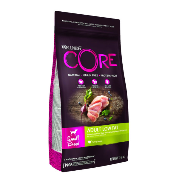 Wellness Core Dog Low Fat Adult Small morka 1,5kg