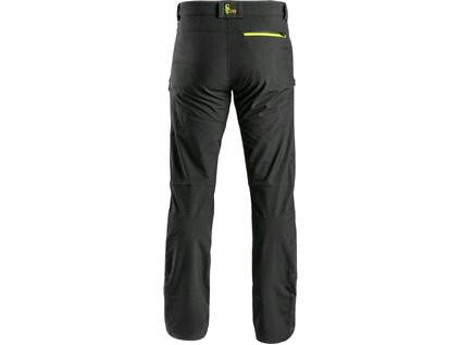 Nohavice CXS AKRON, pánske, softshell, čierne s HV žlto/oranžovými doplnkami, veľ. 52