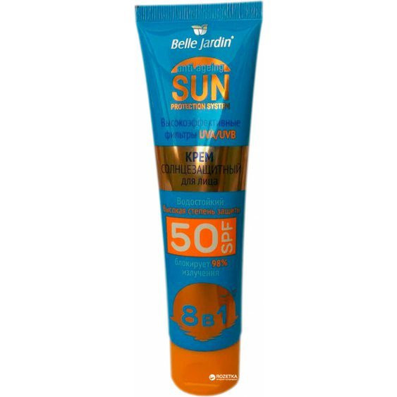 Belle Jardin SUN Water Voděodolný opalovácí krém na obličej SPF50 100ml