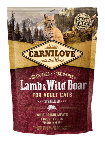 Carnilove Cat Grain Free Lamb & Wild Boar Adult Sterilised 400g