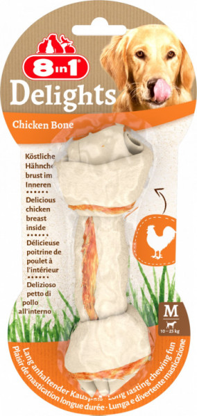 Delights kosť 8in1 Chicken Bone M