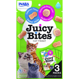 Inaba cat Juicy Bites - domácí vývar, kalamáry 33,9g