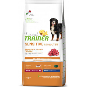 Trainer Natural Sensitive No glutén Adult Medium/Maxi jahňacie 12kg