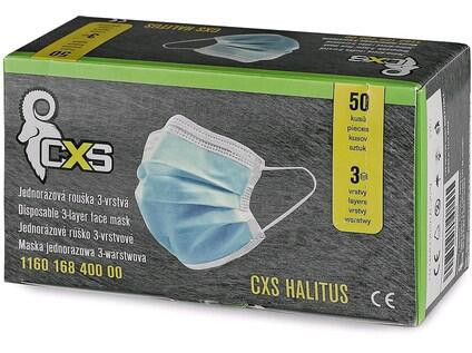 Jednorazové rúška CXS HALITUS, EN 14683:2019, bal. 50 ks