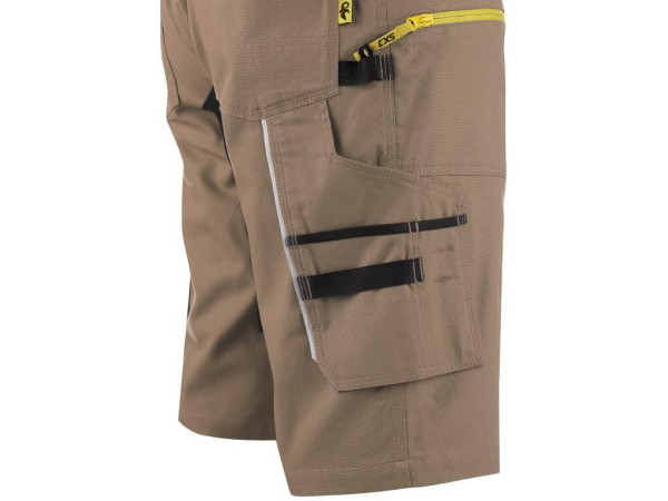Kraťasy CXS STRETCH, pánske, béžovo-čierne, veľ. 58