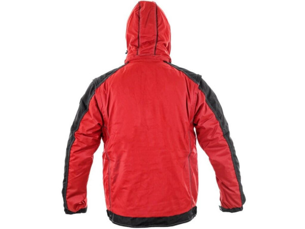 Bunda CXS IRVINE, zimná, pánska, červeno-čierna, veľ. 2XL