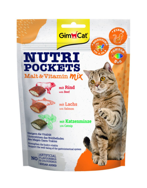 GimCat Nutri Pockets Malt & Vitamín Mix 150 g