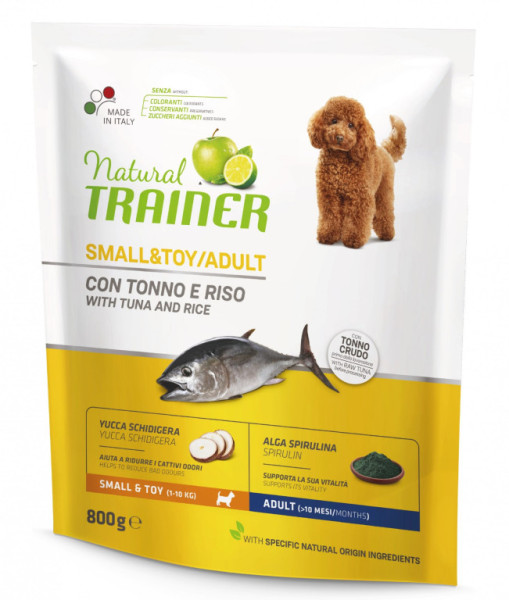 TRAINER Natural Small&Toy Adult ryba a ryža 800g