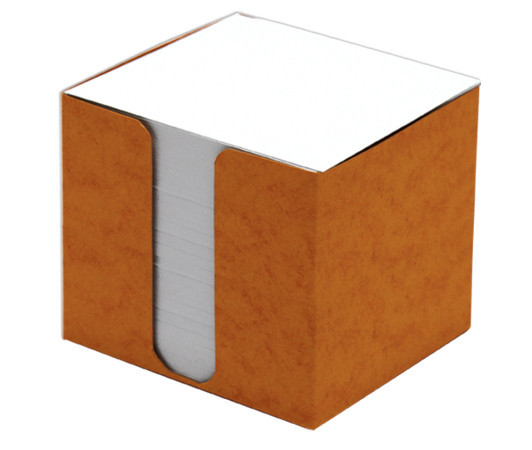 Špalíček nelepený 8,5 x 8,5 x 8 cm v krabičke, oranžový 108310