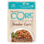 Kapsička Wellness Core Cat Tender kura a losos v omáčke 85g