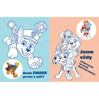 Omaľovánka s nažehľovacími obrázkami Paw Patrol