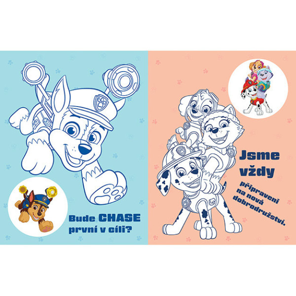 Omaľovánka s nažehľovacími obrázkami Paw Patrol
