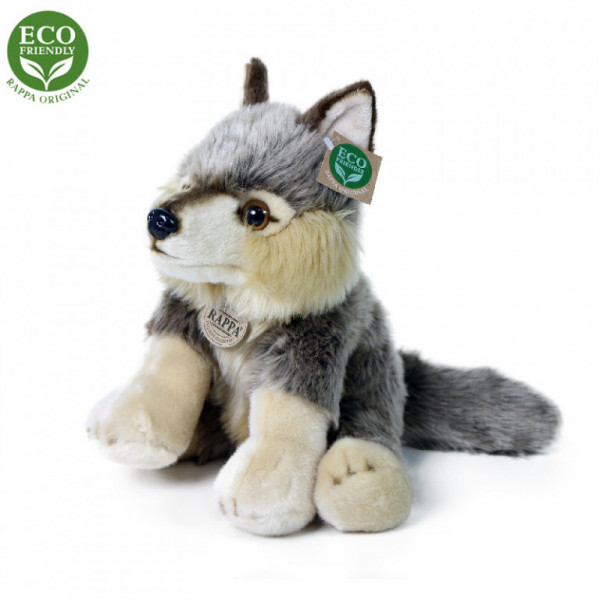 Plyšový vlk sediaci 30 cm ECO-FRIENDLY