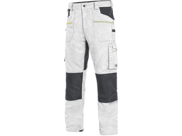 Nohavice CXS STRETCH, pánske, bielo - šedé, veľ. 60