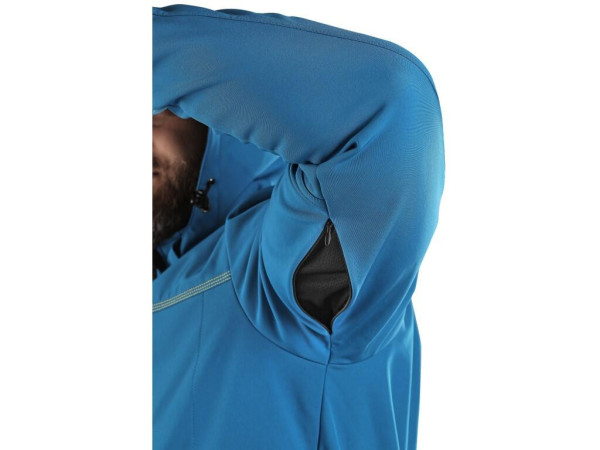 Bunda CXS STRETCH, pánska, softshell, stredne modrá, vel. 3XL