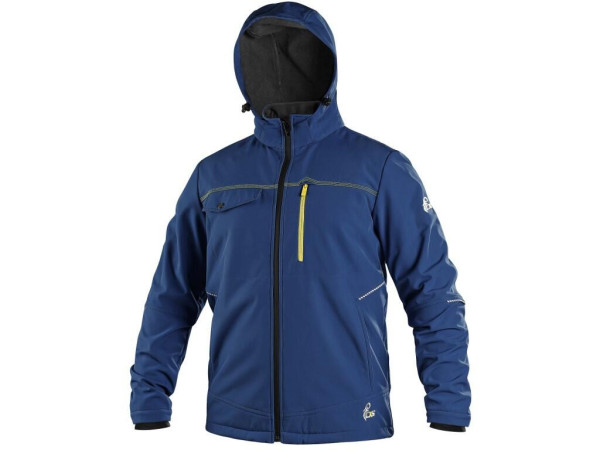 Bunda CXS STRETCH, pánska, softshell, tmavo modrá