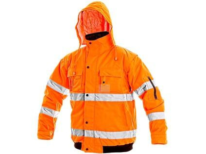 Bunda LEEDS, výstražná, zimná, pánska, oranžová, veľ. 2XL