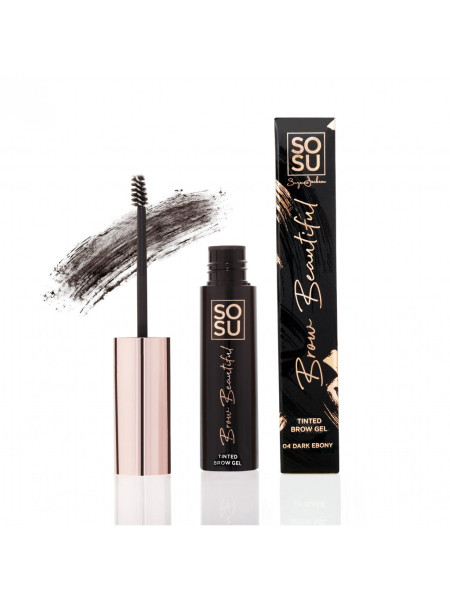 SOSU Cosmetics Brow Beautiful Gél na obočie 04 Dark Ebony, 5ml