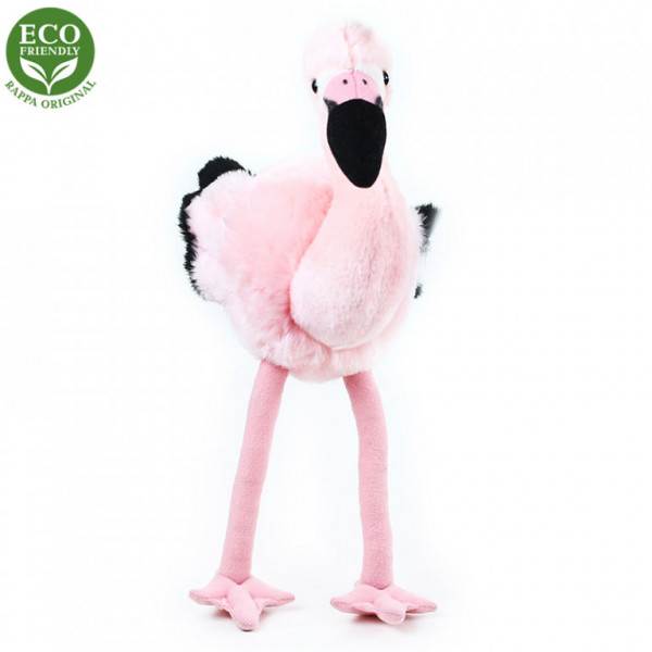 Plyšový vták plameniak 34 cm ECO-FRIENDLY