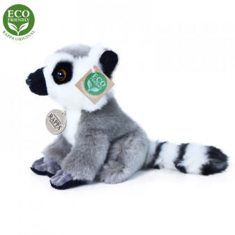 Plyšový lemur sediaci 18 cm ECO-FRIENDLY