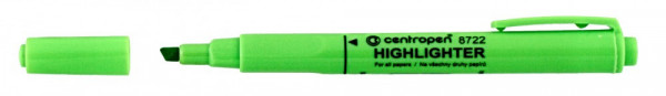 Zvýrazňovač Centropen 8722 zelená šírka 1 - 4mm
