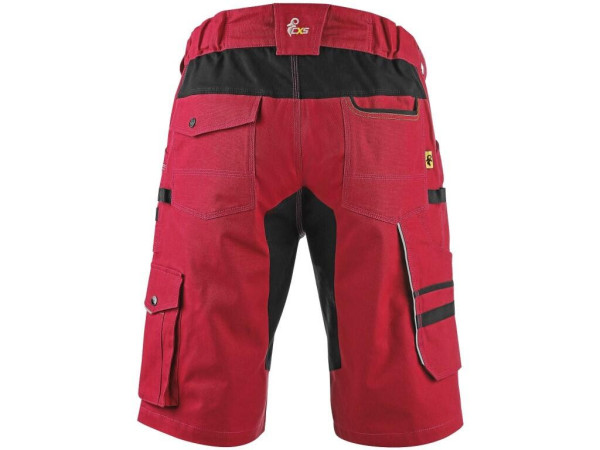Kraťasy CXS STRETCH, pánske, červeno-čierne, veľ. 48