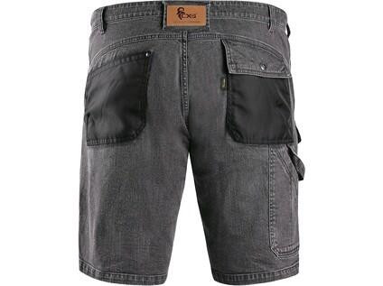 Kraťasy jeans CXS MURET, pánské, šedo-černá, vel. 46