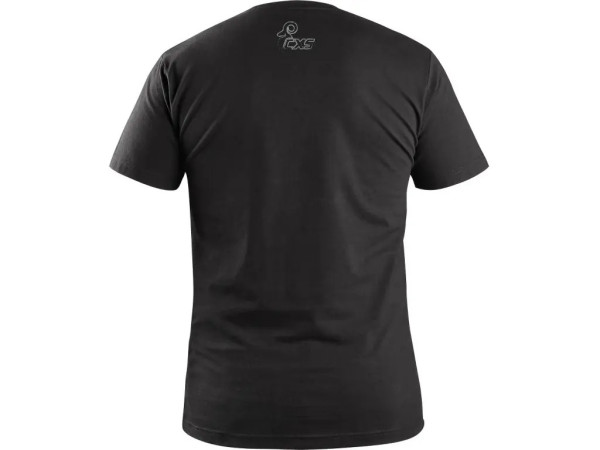 Tričko CXS WILDER, krátky rukáv, potlač CXS logo, čierne, veľ. S