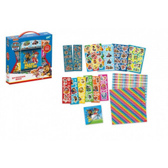 Darčeková sada samolepiek Tlapková patrola / Paw patrol v krabičke 21,5x22x5cm