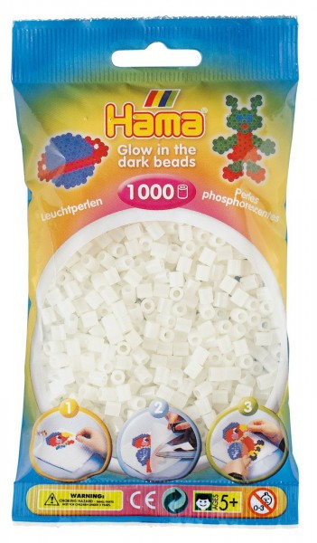 Zažehľovacie korálky Hama MIDI svietiace v tme