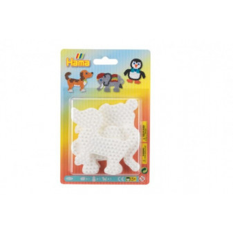 Podložka na zažehľovacie korálky Hama MIDI slon, tučniak, psík plast 3ks na karte 12x18x3cm