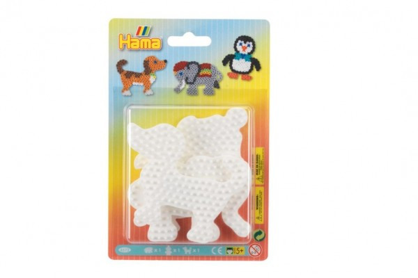 Podložka na zažehľovacie korálky Hama MIDI slon, tučniak, psík plast 12x18x3cm