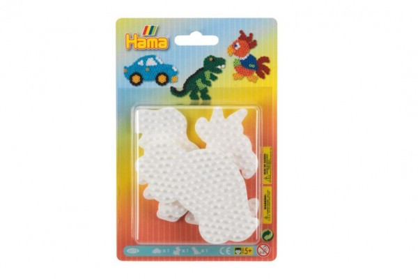Podložka na zažehľovacie korálky Hama MIDI auto, papagáj, dinosaurus plast 12x18x3cm