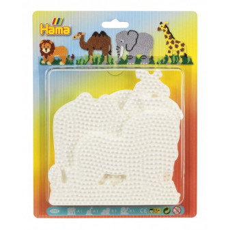 Podložka na zažehľovacie korálky Hama MIDI slon, žirafa, lev, ťava plast 19x24cm