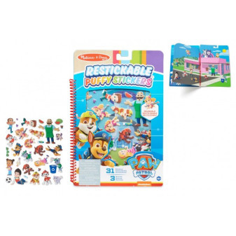 Kniha Tlapková patrola / Paw patrol so znovu použiteľnými 3D samolepkami 19x28cm