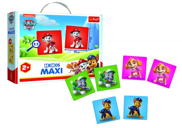 Pexeso Maxi Tlapková patrola / Paw Patrol 24 kusov spoločenská hra v krabici 37x29x6cm 24m+