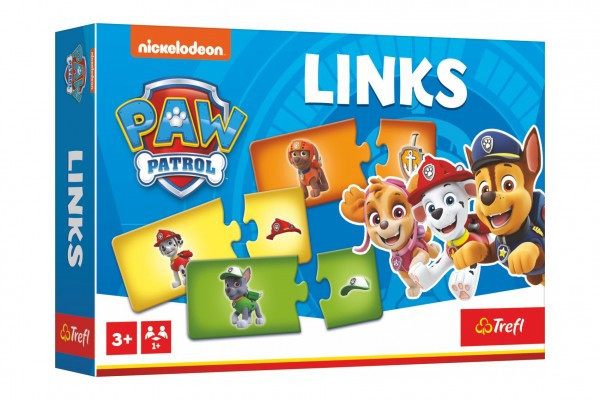 Hra Links skladačka Tlapková patrola/Paw Patrol 14 párov vzdelávacia hra v krabici 21x14x4cm