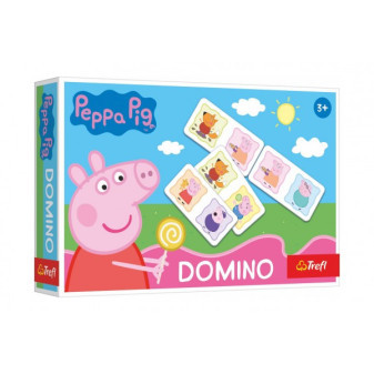 Domino papírové Prasátko Peppa/Peppa Pig 21 kartiček společenská hra v krabici 21x14x4cm