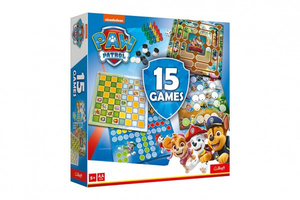 Sada 15 hier Tlapková patrola/Paw Patrol spoločenská hra v krabici 24,5x24,5x6cm