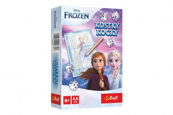 Kocky Ľadové kráľovstvo/Frozen spoločenská hra v krabičke 12x16,5x4cm