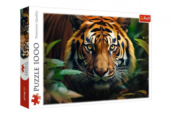 Puzzle Divoký Tiger 1000 dielikov 68,3x48cm v krabici 40x27x6cm