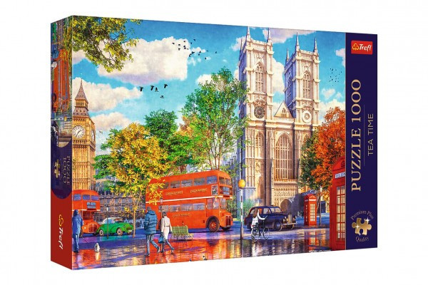 Puzzle Premium Plus - Čajový čas: Pohľad na Londýn 1000 dielikov 68,3x48cm v krabici 40x27x6cm