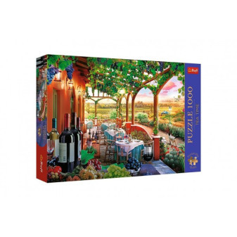 Puzzle Premium Plus - Čajový čas: Talianska vinica 1000 dielikov 68,3x48cm v krabici 40x27x6cm